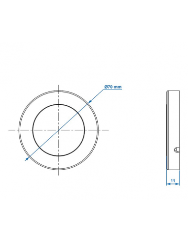 Spot light for surface 15-leds 12V 200lm Ø70x12mm Pro Plus