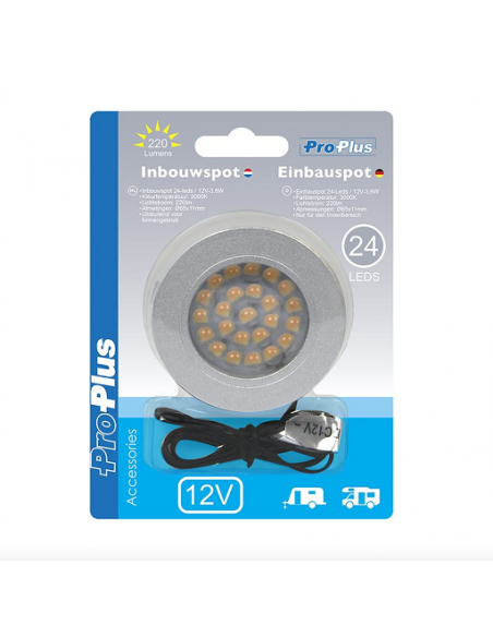Luz led para empotrar 24-leds 12V 220lm Ø65x11mm Pro Plus Luz led para empotrar 24-leds 12V 220lm Ø65x11mm Pro Plus