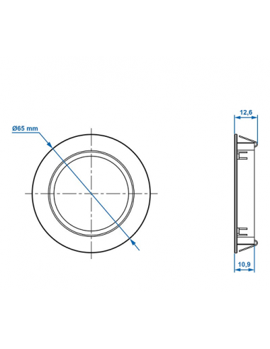 Luce LED per il montaggio 24-led 12V 220lm Ø65x11mm Pro Plus