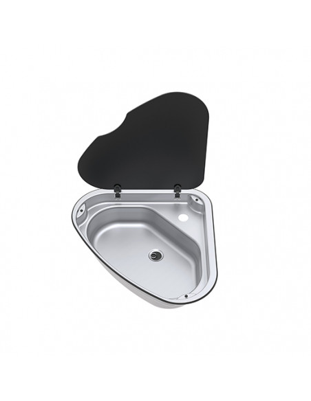 Triangular sink with right lidThetford Basic Line 33