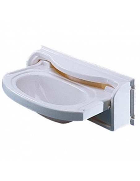 Lavabo Blanc à Façade Rabattable