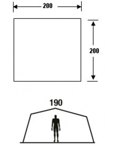 Tenda multifuncional Garda 200 x 200 cm