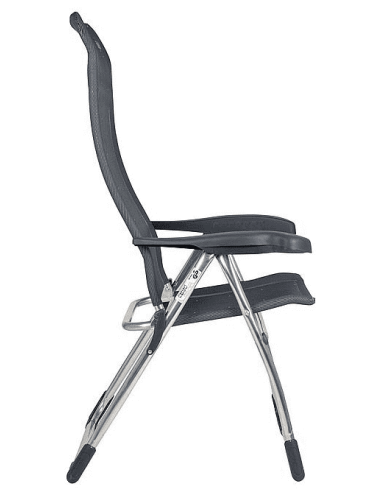 Chaise pliante multifibres en aluminium gris anthracite Crespo