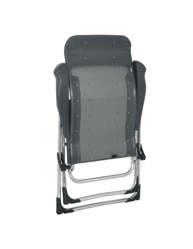 Chaise pliante multifibres en aluminium gris anthracite Crespo