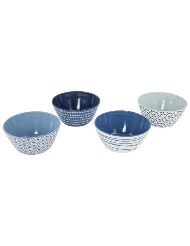 Set di stoviglie in melamina blu mix da 16 pezzi.Bo-Camp