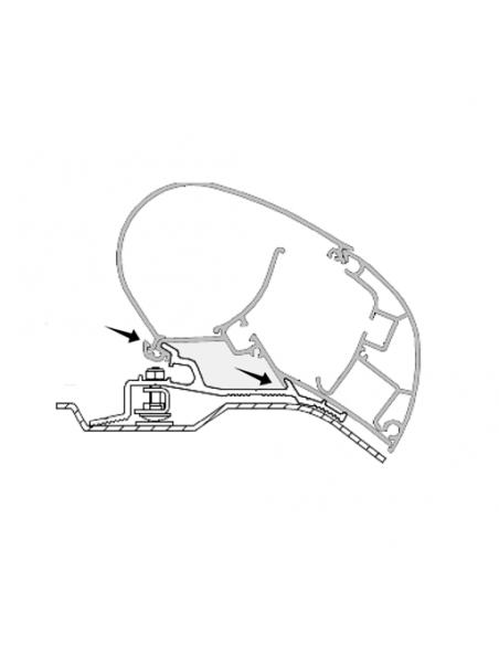 Adaptateur Dometic PR-Ducato, Jumper, Boxer