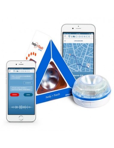 Help Flash Smart V16 Bluethooth Emergency Light avec base magnétique approuvée par DGT