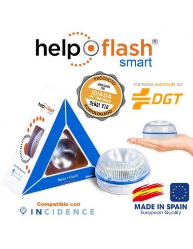 Aiuta Flash Smart Emergency Light V16 Bluethoth con Base Imantada DGT