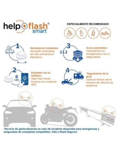 Aiuta Flash Smart Emergency Light V16 Bluethoth con Base Imantada DGT