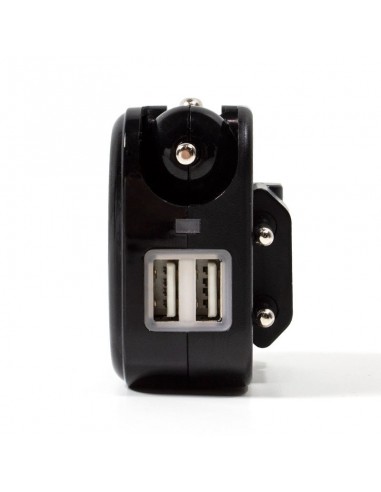 Mobiles 12-V-/220-V-Ladegerät mit 2 x USB 2,1 Ampere