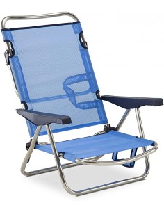 Silla de playa  con respaldo alto  aluminio Alco