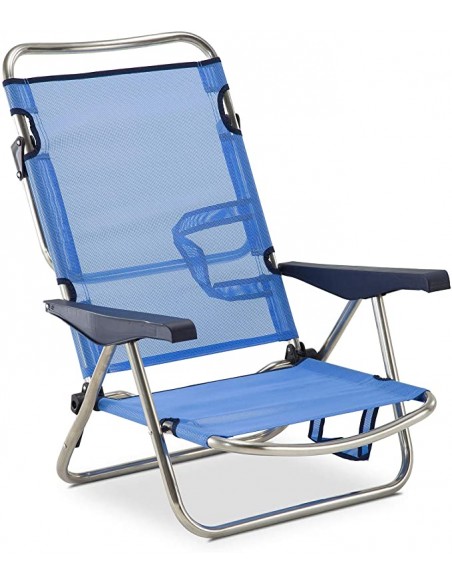 Strandkorb mit hoher Rückenlehne aus Aluminium Alco