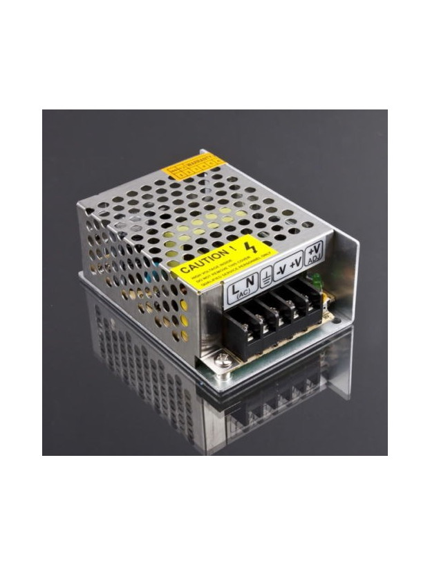 Alimentador chasis acero 12v. 2A