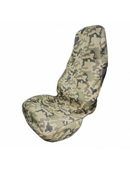 Camouflage seat cover.