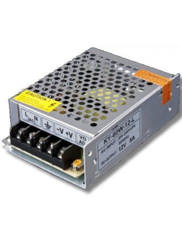 Alimentador chasis acero 12v. 5A