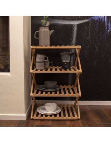 Armadio pieghevole Cupboard Fitzroy bambù Bo-Camp