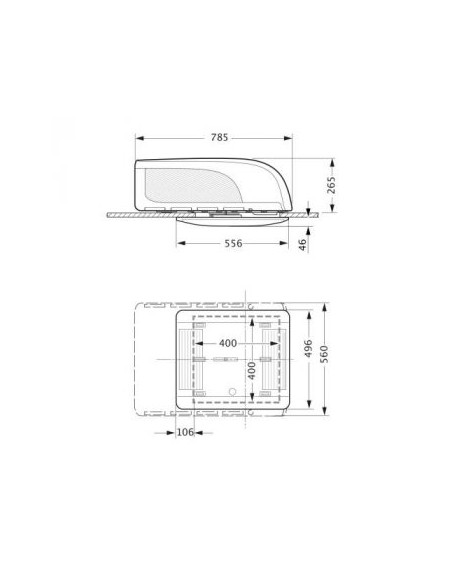 Ar Condicionado Truma Compact Plus com estrutura creme Ar Condicionado Truma Compact Plus com estrutura creme