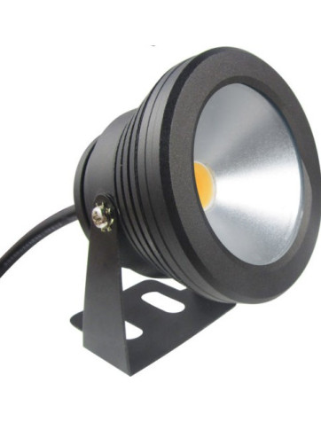 Runder LED-Strahler 10 W 12 V versenkbares schwarzes Aluminium