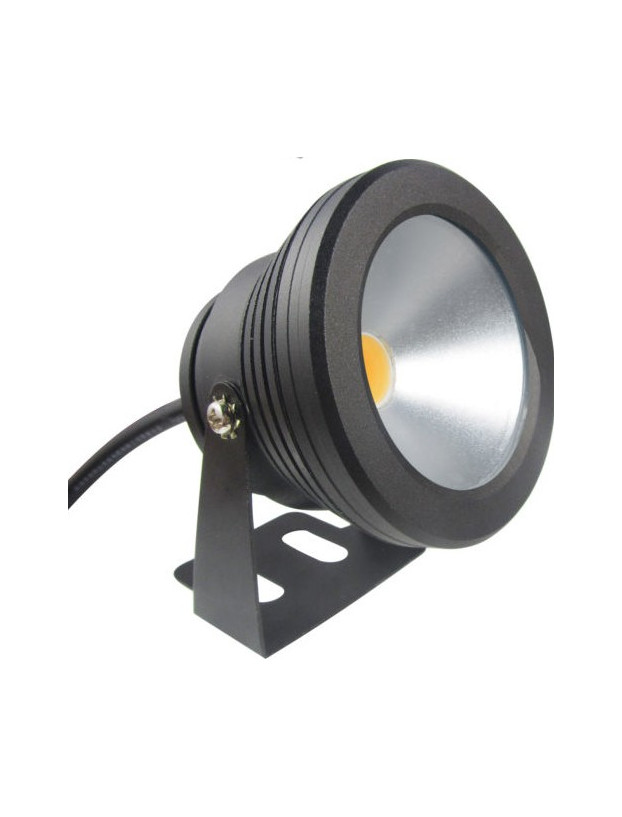 Rotondo Foco LED 10w 12v alluminio nero sommergibile
