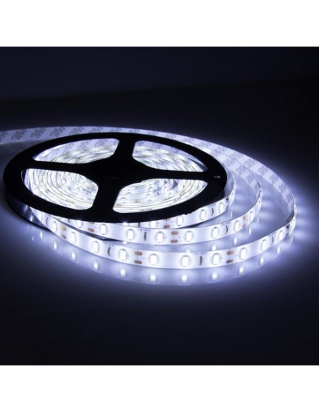 Bande Led 5m Blanc Sans Silicone (luminosité maximale SMD5630)