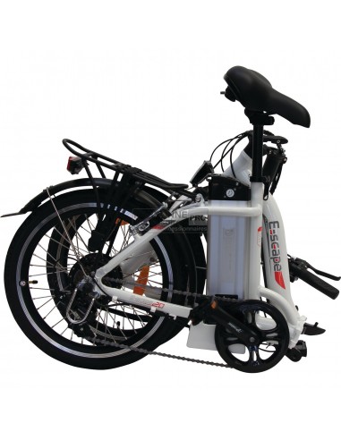 Bicicletta di assistenza elettrica pieghevole bianca E-scape