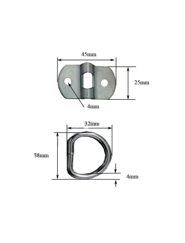 Folding ring for awning. Pack 4 u.