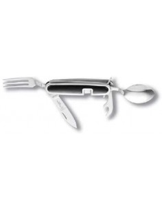 Folding multifunction cutlery with knife