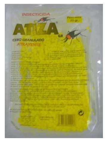 Insecticida Atiza granulado 25 gr, para las moscas