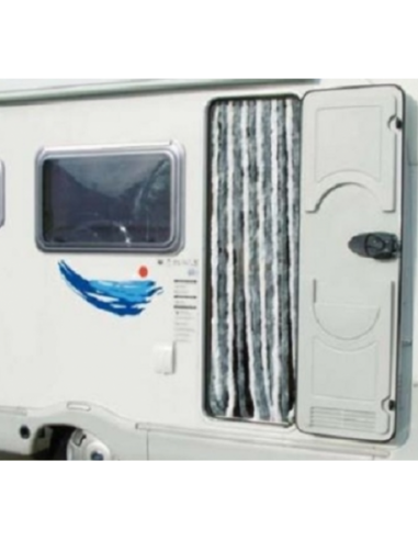 Weißer und grauer Vorhang Acapulco Brunner 100 x 205 cm