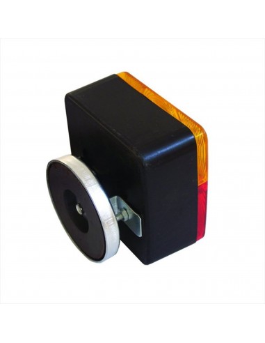 Portable trailer lights with magnets.