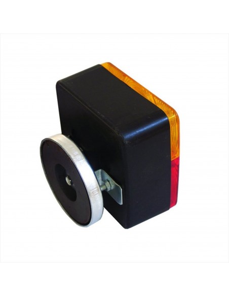 Portable trailer lights with magnets.