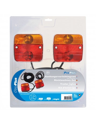 Portable trailer lights with magnets.