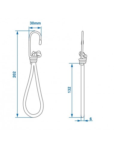 Tensor de goma con cinta elástica para red de remolque