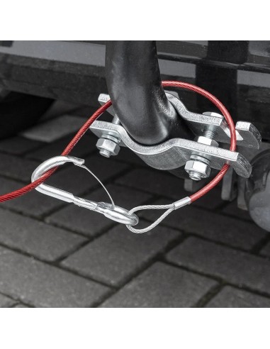 Cable de seguridad remolque con gancho de 1m