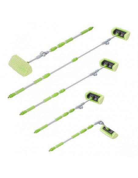 Pennello di lavaggio 3D allungabile con manico regolabile telescopico 119-203 cm Pennello di lavaggio 3D allungabile con manico regolabile telescopico 119-203 cm
