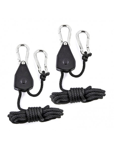 Palan à cliquet et corde 2 pièces. 68kg