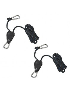 Palan à cliquet et corde 2 pièces 136kg