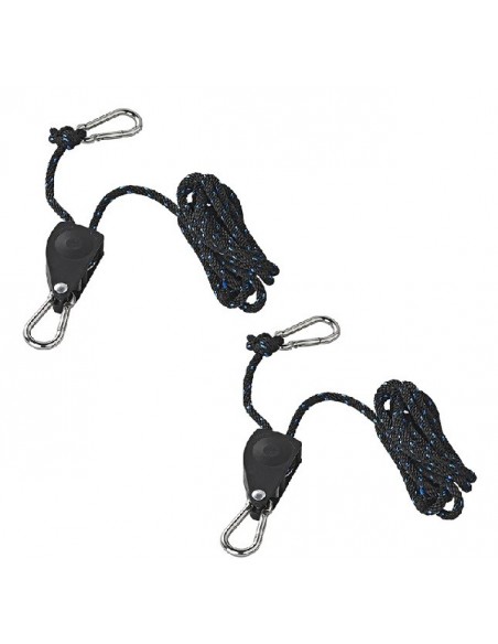 Palan à cliquet et corde 2 pièces 136kg