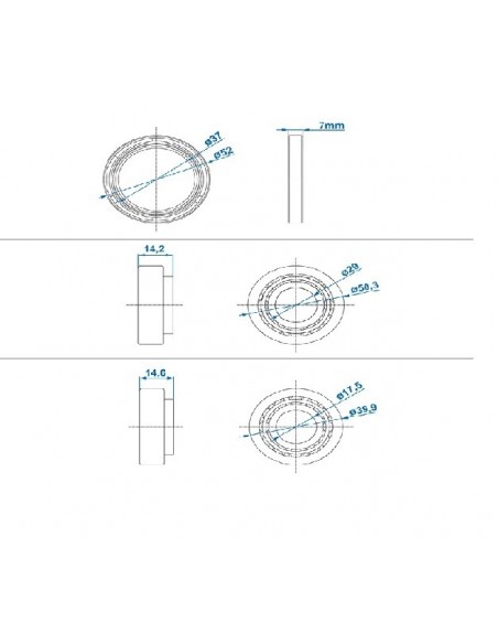 Roulements à rouleaux coniques pour AL-KO 1636/1637