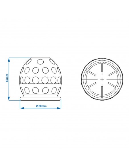 Protective tow ball cover in red