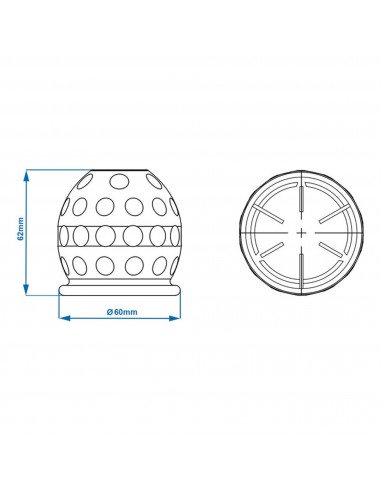 Housse de protection pour boule de remorquage en noir