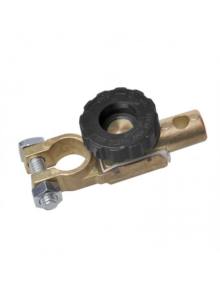 Negative battery terminal with switch