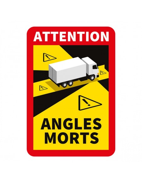 Stickers attention angles morts !" camion