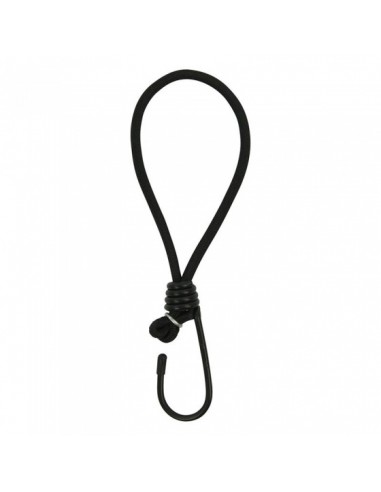 Tensor de borracha preta com gancho para barraca 5 unidades