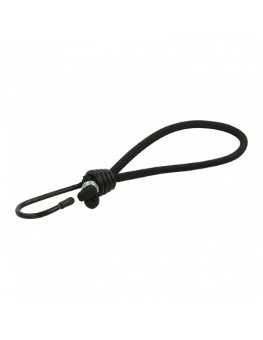 Tensor de borracha preta com gancho para barraca 5 unidades