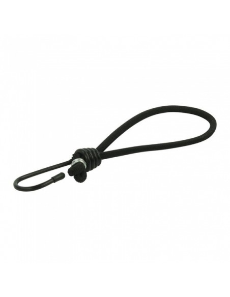 Tensor de borracha preta com gancho para barraca 5 unidades