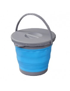 Faltbarer 5-Liter-Eimer mit Deckel.