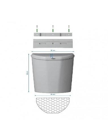 Trash bin L with lid for caravan / motorhome