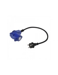 Câble adaptateur 40cm du connecteur Schuko au connecteur angulaire CEE + connecteur Schuko