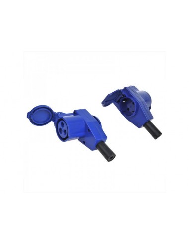 Câble adaptateur 40cm du connecteur Schuko au connecteur angulaire CEE + connecteur Schuko